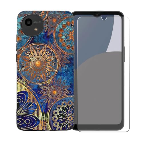 GYDQQKJ Displayschutz + Hülle für Sharp Aquos Wish 5,Schwarz Cover TPU Handyhülle Silikon Tasche Case Schutzhülle - HD Schutzfolie Anti-Fall Displayschutz für (6.60") - BST10 von GYDQQKJ