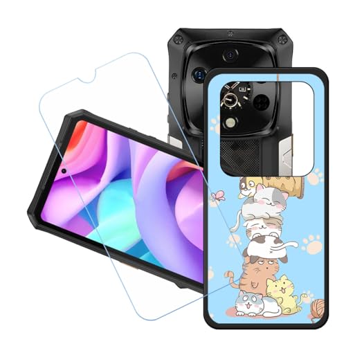 GYDQQKJ Displayschutz + Hülle für Ulefone Armor 28 Ultra,Schwarz Cover TPU Handyhülle Silikon Tasche Case Schutzhülle - HD Schutzfolie Anti-Fall Disschutzfolie für (6.67") - LH63 von GYDQQKJ