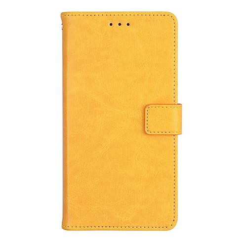 GYDQQKJ Handyhülle für infinix Hot 50 Pro Plus 4G X6880 Hülle Leder, Handy Hüllen für infinix Hot 50 Pro Plus 4G (6.78 Zoll), für X6880 Klapphülle Handytasche Case für Modisch Gelb von GYDQQKJ