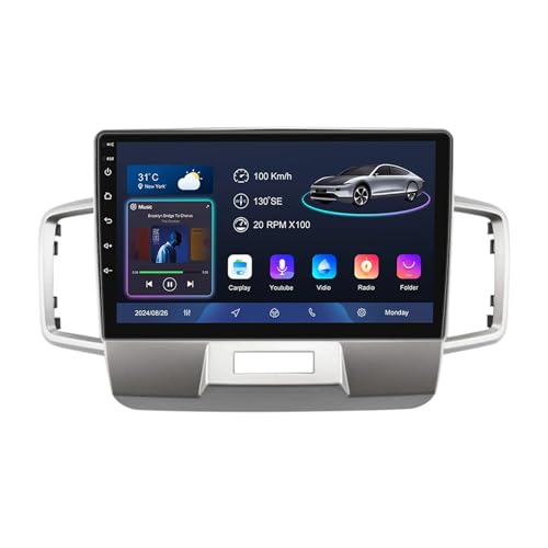 Android 14 10 Zoll Touchscreen Autoradio 2 DIN für Honda Freed 2008–2016 mit CarPlay & Android Auto Lenkradsteuerung GPS Navigation AHD Rückfahrkamera Bluetooth (YS20 (4+32G)) von GYFGRTQ