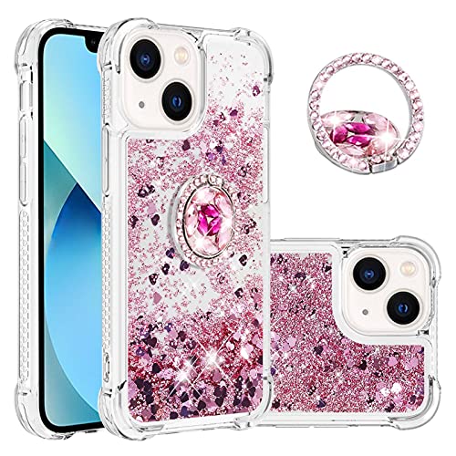 GYHOYA YBZ Schutzhülle für iPhone 15 Plus, iPhone 15 Plus, Glitzer, transparent, TPU, niedlich, glitzernd, Treibsand, glitzernd, mit Ständer, flüssig, stoßfest, Roségold GYHOYA YBZ Schutzhülle für iPhone 15 Plus, iPhone 15 Plus, Glitzer, transparent, TPU, niedlich, glitzernd, Treibsand, glitzernd, mit Ständer, flüssig, stoßfest, Roségold von GYHOYA