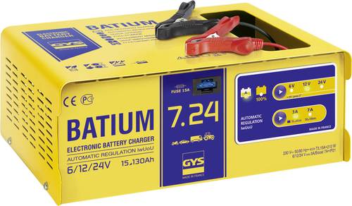 GYS BATIUM 7.24 024502 Automatikladegerät 6 V, 12 V, 24V 11A von GYS