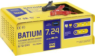 GYS Batterieladegerät BATIUM 7-24 6/12/24V 15-130Ah/Ladestrom 11/3-7A/max.210W/230V (024502) von GYS