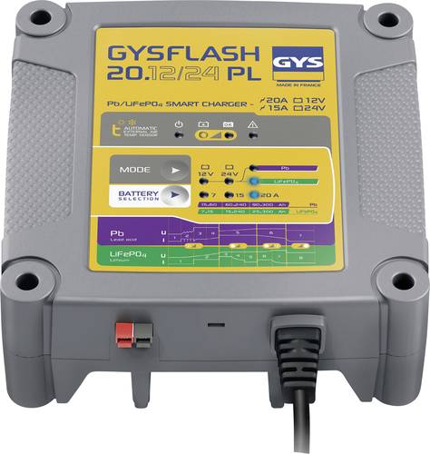 GYS GYSFLASH 20.12/24 PL 026049 Automatikladegerät 12 V, 24V 7 A, 15 A, 20A 7 A, 15A von GYS