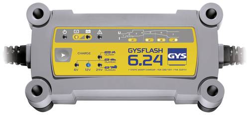 GYS GYSFLASH 6.24 029460 Automatikladegerät 6 V, 12 V, 24V 6A 6A 4A von GYS