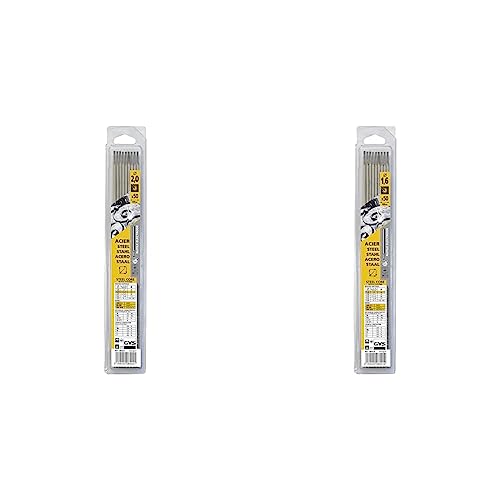 GYS Rutile Elektroden, Type GY38, Durchmesser 2 mm, Inhalt 50 Stück, 084421 & 50 Rutile Elektroden Stahl - Durchmesser 1,6 mm - Blister, 1 Stück, 084414 von GYS