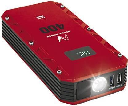 GYS Schnellstartsystem Nomad-Power 400 025882 Starthilfestrom (12 V)=500 A USB-Steckdose 2x, Ladezustandsanzeige, Arbeitsleuchte (025882) von GYS