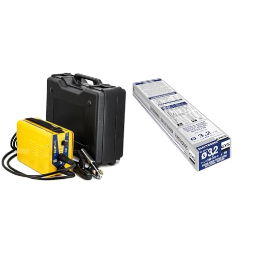 GYS Schweißgerät Elektroden-Schweißinverter mit Potentiometer, GYSMI 160P & Erwachsene Schweiss-zubehör 70 Rutile Elektroden E6013, Durchmesser 3, 2mm, stahl, Ø 3,2mm, 085145 GYS Schweißgerät Elektroden-Schweißinverter mit Potentiometer, GYSMI 160P & Erwachsene Schweiss-zubehör 70 Rutile Elektroden E6013, Durchmesser 3, 2mm, stahl, Ø 3,2mm, 085145 von GYS