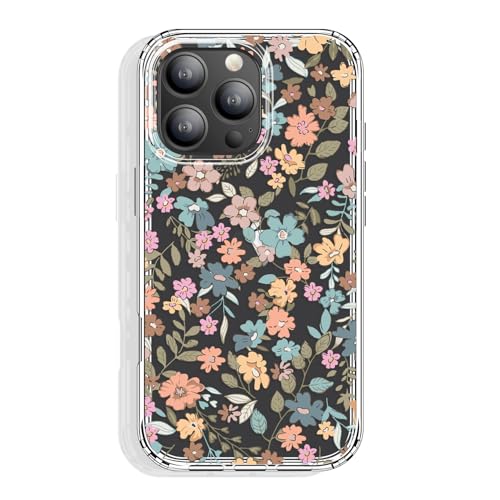 GYZYA Schutzhülle für iPhone 16 Pro Max, transparent, 17,5 cm (6,9 Zoll), mit Muster, schützende dünne TPU-Abdeckung + stoßfester Stoßfänger für Frauen und Mädchen (Secret Garden) von GYZYA