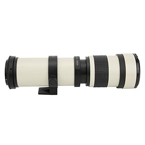 cersalt Teleobjektiv, 420‑800 mm Exquisites professionelles F/8.3‑16 Weiß Weitbereichsobjektiv Tragbares Objektiv mit manueller Fokussierung für die Vogelbeobachtung von GZD