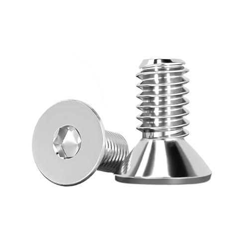 GZEINB 25 Stück M6*25MM 304 Edelstahl Senkkopfschrauben,DIN 7991 A2 V2A Metall Senkkopf Vollgewinde Schrauben,Innensechskant Senkschrauben Senkkopfschrauben mit Metrischen (25, M6*25MM) von GZEINB