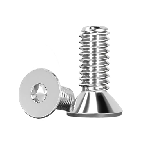 GZEINB 25 Stück M6*40MM 304 Edelstahl Senkkopfschrauben,DIN 7991 A2 V2A Metall Senkkopf Vollgewinde Schrauben,Innensechskant Senkschrauben Senkkopfschrauben mit Metrischen(25, M6*40MM) von GZEINB