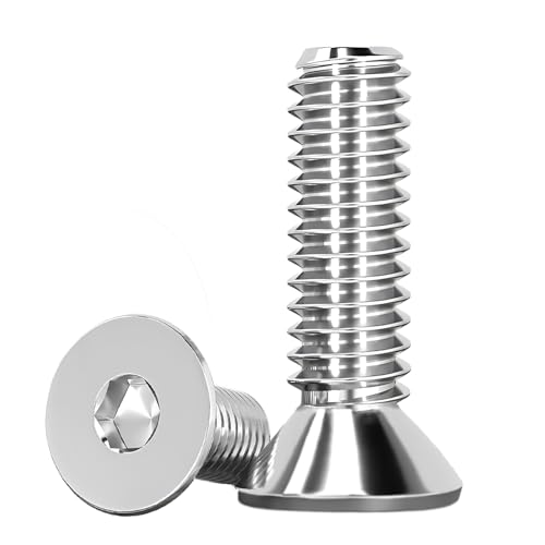 GZEINB 50 Stück M4*60MM 304 Edelstahl Senkkopfschrauben,DIN 7991 A2 V2A Metall Senkkopf Vollgewinde Schrauben,Innensechskant Senkschrauben Senkkopfschrauben mit Metrischen(50, M4*60MM) von GZEINB