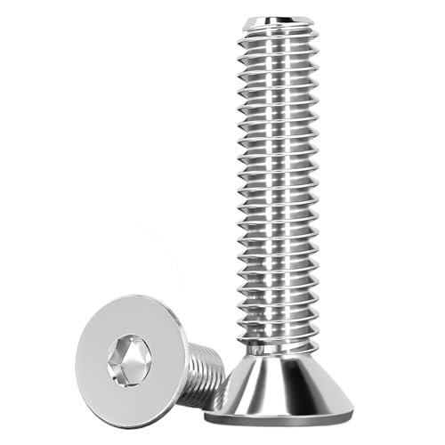 GZEINB 25 Stück M5*80MM 304 Edelstahl Senkkopfschrauben,DIN 7991 A2 V2A Metall Senkkopf Vollgewinde Schrauben,Innensechskant Senkschrauben Senkkopfschrauben mit Metrischen (25, M5*80MM) von GZEINB