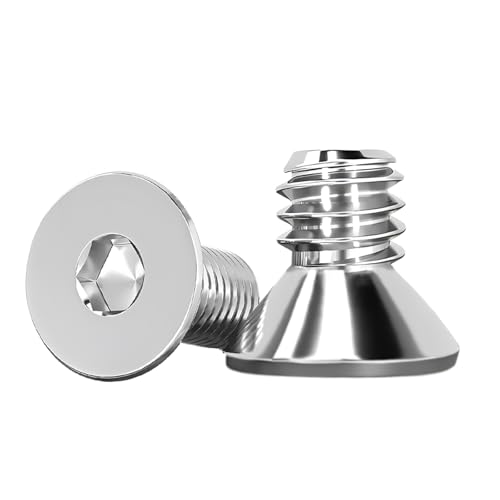 GZEINB 25 Stück M6*12MM 304 Edelstahl Senkkopfschrauben,DIN 7991 A2 V2A Metall Senkkopf Vollgewinde Schrauben,Innensechskant Senkschrauben Senkkopfschrauben mit Metrischen (25, M6*12MM) von GZEINB