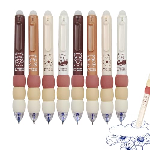 GZGXKJ 8 Stück 0.5 mm Radierbar Stift Löschbare Tier Gelstifte Radierstifte Radierbarer Süße Stifte Geeignet für Bürobedarf, Schreibwaren für Studenten von GZGXKJ