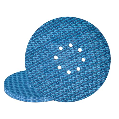 10Stk 225mm Klett Schleifpapier, Exzenter Schleifscheiben, 8-Loch Korn 180 Schleifpads, Schleifmittel Resistent gegen Zusetzen für Exzenterschleifer Schleifmaschine Poliermaschine von GZKTY