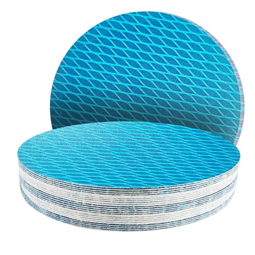 25Stk 200mm Klett Schleifpapier blau ohne löcher, Exzenter Schleifscheiben, 320 körnung Schleifpads, Schleifmittel Resistent gegen Zusetzen für Exzenterschleifer Schleifmaschine 25Stk 200mm Klett Schleifpapier blau ohne löcher, Exzenter Schleifscheiben, 320 körnung Schleifpads, Schleifmittel Resistent gegen Zusetzen für Exzenterschleifer Schleifmaschine von GZKTY