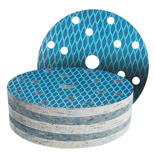 GZKTY 50Stk 150mm Klett Schleifpapier, Exzenter Schleifscheiben, 15-Loch Korn 120 Schleifpads, Schleifmittel Resistent gegen Zusetzen für Exzenterschleifer Schleifmaschine Poliermaschine GZKTY 50Stk 150mm Klett Schleifpapier, Exzenter Schleifscheiben, 15-Loch Korn 120 Schleifpads, Schleifmittel Resistent gegen Zusetzen für Exzenterschleifer Schleifmaschine Poliermaschine von GZKTY