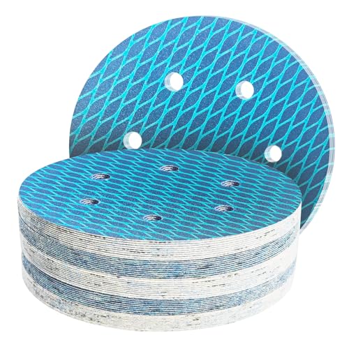 GZKTY 50Stk 150mm Klett Schleifpapier, Exzenter Schleifscheiben, 6-Loch Korn 320 Diamant-Form Schleifpads, Schleifmittel Resistent gegen Zusetzen für Exzenterschleifer Schleifmaschine GZKTY 50Stk 150mm Klett Schleifpapier, Exzenter Schleifscheiben, 6-Loch Korn 320 Diamant-Form Schleifpads, Schleifmittel Resistent gegen Zusetzen für Exzenterschleifer Schleifmaschine von GZKTY