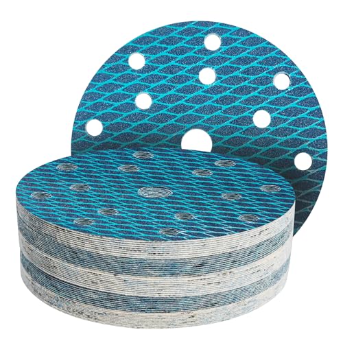 GZKTY 40Stk 150mm Klett Schleifpapier, Exzenter Schleifscheiben, 15-Loch Korn 40 Schleifpads, Schleifmittel Resistent gegen Zusetzen für Exzenterschleifer Schleifmaschine Poliermaschine GZKTY 40Stk 150mm Klett Schleifpapier, Exzenter Schleifscheiben, 15-Loch Korn 40 Schleifpads, Schleifmittel Resistent gegen Zusetzen für Exzenterschleifer Schleifmaschine Poliermaschine von GZKTY