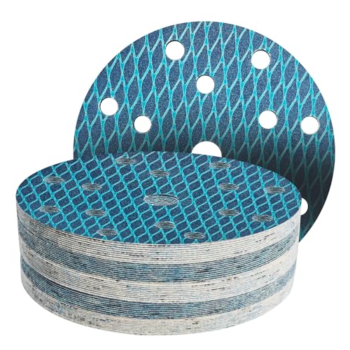 GZKTY 50Stk 150mm Klett Schleifpapier, Exzenter Schleifscheiben, 15-Loch Korn 150 Schleifpads, Schleifmittel Resistent gegen Zusetzen für Exzenterschleifer Schleifmaschine Poliermaschine GZKTY 50Stk 150mm Klett Schleifpapier, Exzenter Schleifscheiben, 15-Loch Korn 150 Schleifpads, Schleifmittel Resistent gegen Zusetzen für Exzenterschleifer Schleifmaschine Poliermaschine von GZKTY
