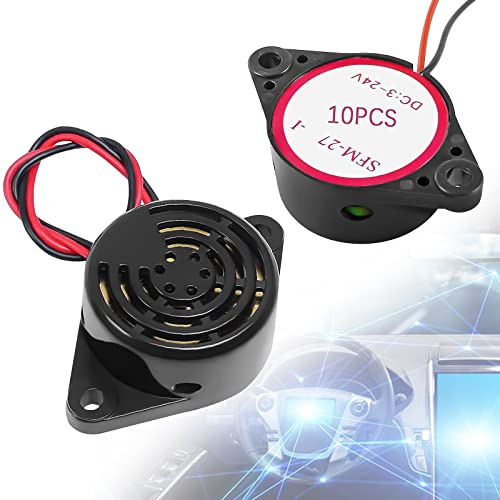 GZLCEU 10 Stück Piezo Buzzer, Dauerton Elektronischer Summer 3V 24V Sound Intermitent Piepton für Computer Drucker Fahrzeugelektronik Alarmanlagen GZLCEU 10 Stück Piezo Buzzer, Dauerton Elektronischer Summer 3V 24V Sound Intermitent Piepton für Computer Drucker Fahrzeugelektronik Alarmanlagen von GZLCEU