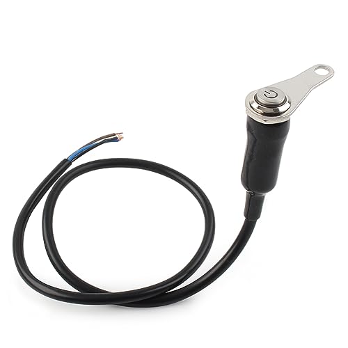 GZYF 22mm Motorrad Lenkermontage Schalter Scheinwerfer Warnblinkanlage Nebelscheinwerfer EIN/Aus mit LED-Licht, grüner Schalte von GZYF
