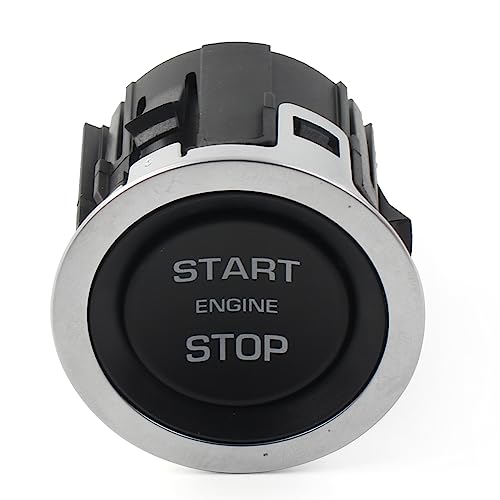 GZYF Auto Motorsteuerung Abdeckung Ringe Dekoration, Zündung Start Stop Konsole Druckschalter Knöpfe Knopfabdeckungen Verkleidung Für Jaguar XJ 2010-2013 C2D4509, Silber und Schwarz von GZYF