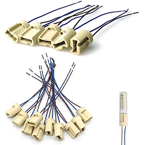 GZcaiyun 15 Stücke G9 Lampenfassung, 250.0 Volts Sockel Keramik G9 Fassung mit Kabel 140mm, für LED G9 Halogenlampen Keramiksteckdose Hause GZcaiyun 15 Stücke G9 Lampenfassung, 250.0 Volts Sockel Keramik G9 Fassung mit Kabel 140mm, für LED G9 Halogenlampen Keramiksteckdose Hause von GZcaiyun