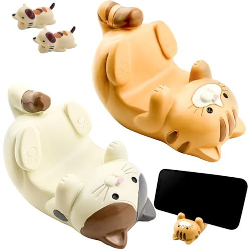 GZhaizhuan 2 STK Funny Cat Holder SüßEr Katze Katzenkopf Handyhalterung, Universal Handyhalter für Zuhause Wohnzimmer Büro Schlafsaal Schule, mit 2 Kabel Protector GZhaizhuan 2 STK Funny Cat Holder SüßEr Katze Katzenkopf Handyhalterung, Universal Handyhalter für Zuhause Wohnzimmer Büro Schlafsaal Schule, mit 2 Kabel Protector von GZhaizhuan