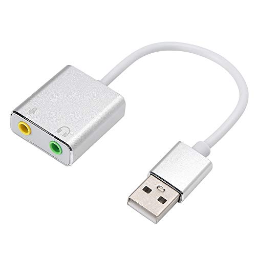 Externer USB-Audio-Adapter, 7.1-Kanal-3D-Virtual-Audio-Adapter ABS-Aluminium-Material für Laptop-PC für Telefon von GaRcan