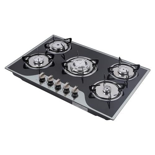 Gaskochfeld Brenner Herd 77 * 51 * 15cm Gasherd Hohe Effizienz 5-Brenner-Gas-Kochfeld Äußerst Anpassungsfähig Automatische Batterie-Impuls-Zündung Edelstahl Gasherd für Hausküchen, Restaurants, Gaskochfeld Brenner Herd 77 * 51 * 15cm Gasherd Hohe Effizienz 5-Brenner-Gas-Kochfeld Äußerst Anpassungsfähig Automatische Batterie-Impuls-Zündung Edelstahl Gasherd für Hausküchen, Restaurants, von Gaabungky