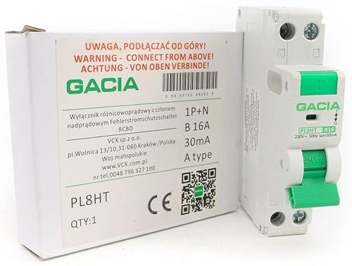 FI/LS-Schalter Leitungsschutzschalter/Fi-Schalter RCBO 1P 30mA Typ A GACIA (B20A) von Gacia
