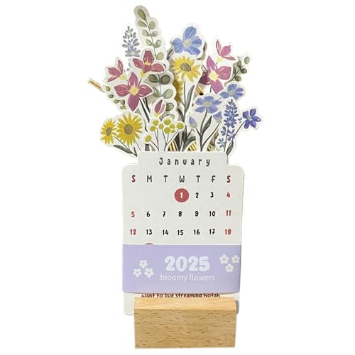 Tischkalender Mit Blühenden Blumen - Blumen-Desktop-Kalender, Bloomy Flower Kalender Mit Holzsockel, Tischkalender Abnehmbar Für Zuhause Tischkalender Mit Blühenden Blumen - Blumen-Desktop-Kalender, Bloomy Flower Kalender Mit Holzsockel, Tischkalender Abnehmbar Für Zuhause von Gacqpli