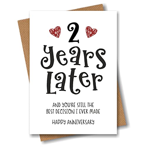 Glückwunschkarte zum 2. Hochzeitstag – The Best Decision I Ever Made von Gadgeo