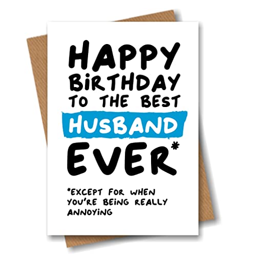 Lustige Geburtstagskarte für Ehemann – Happy Birthday to the Best Husband Ever von Gadgeo