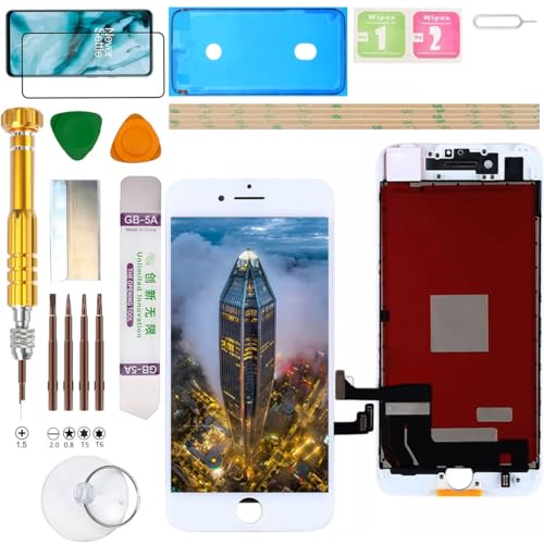 Gadget Troops (Incell) LCD-Display-Montage für iPhone 7 A1778, A1660 A1779, A1780, A1853, A1866, Ersatz-Set (weiß) von Gadget Troops