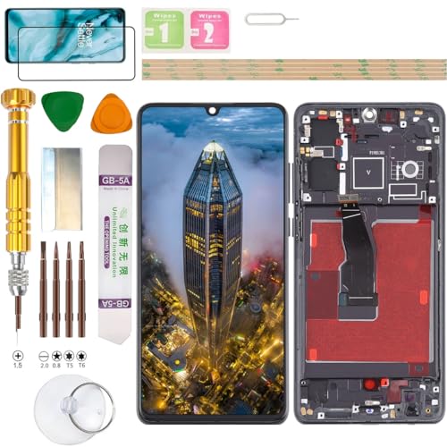 Gadget Troops (Kein Fingerabdruck) LCD Display Assembly für Huawei P30 ELE-L09, ELE-L29 Bildschirm Ersatz Kit (Schwarz) von Gadget Troops