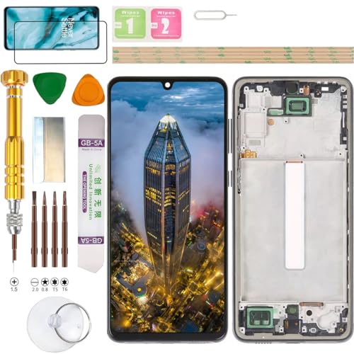 Gadget Troops (Kein Fingerabdruck) LCD Display Assembly für Samsung Galaxy A33 5G SM-A336B/DSN, A336E, A336B, A336M, A3360 Bildschirm Ersatz-Kit (schwarz) von Gadget Troops
