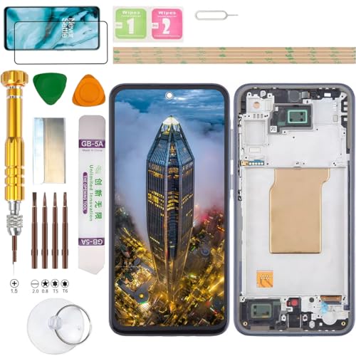 Gadget Troops (Kein Fingerabdruck) LCD Display Assembly für Samsung Galaxy A35 5G SM-A356B/DS, A356E, A356B, A356U, A356U1 Bildschirm Ersatz-Kit (schwarz) von Gadget Troops