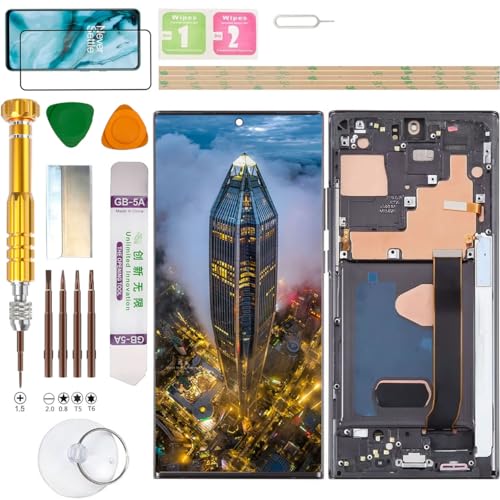 Gadget Troops (Kein Fingerabdruck) LCD Display Assembly für Samsung Galaxy Note20 Ultra 5G (Note 20 Ultra) SM-N986B/DS, N986U, N986U1, SN986W, N986N, SC-53A Bildschirm Ersatz-Kit (schwarz) von Gadget Troops
