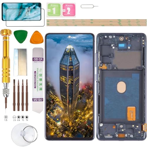 Gadget Troops (Kein Fingerabdruck) LCD Display Assembly für Samsung Galaxy S20 FE 4G/5G SM-G780G/DS, G780F/DS, G781B/DS, G781U, G781U1, G781B, G781W, G781V Bildschirm Ersatz Kit (Marineblau) von Gadget Troops