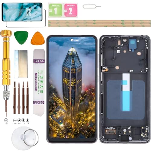 Gadget Troops (Kein Fingerabdruck) LCD Display Assembly für Samsung Galaxy S21 FE 5G SM-G990B/DS, G990B2/DS, G990U, G990U1, G990W, G990U2, G990W2, G990U3 Bildschirm Ersatz Kit (Graphit) von Gadget Troops