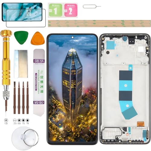 Gadget Troops (Kein Fingerabdruck) LCD Display Assembly für Xiaomi Redmi Note 13 (4G Version) 23124RA7EO Bildschirm Ersatz Kit (Schwarz) von Gadget Troops