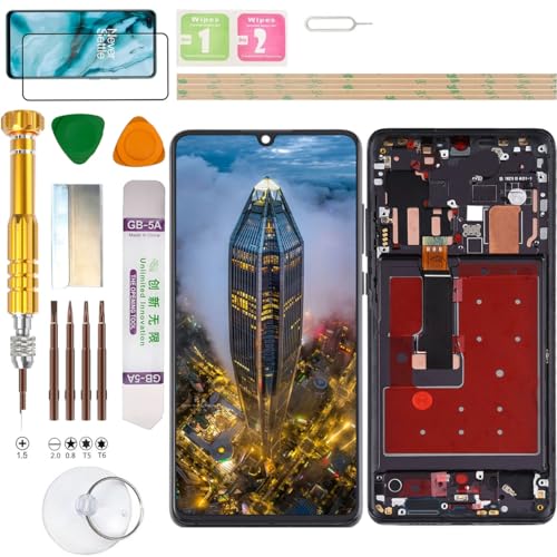 Gadget Troops (Kein Fingerabdruck) LCD-Display-Montage für Huawei P30 PRO VOG-L09, VOG-L29, VOG-L04 Bildschirm Ersatz-Kit (schwarz) von Gadget Troops