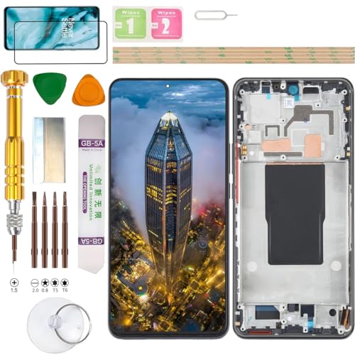 Gadget Troops (Kein Fingerabdruck) LCD-Display-Montage für Xiaomi 12T 22071212AG / 12T PRO 22081212UG Bildschirm Ersatz-Kit (schwarz) von Gadget Troops