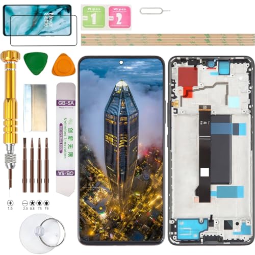 Gadget Troops (Kein Fingerabdruck) LCD-Display-Montage für Xiaomi POCO X6 5G 23122PCD1G Bildschirm Ersatz-Kit (schwarz) von Gadget Troops