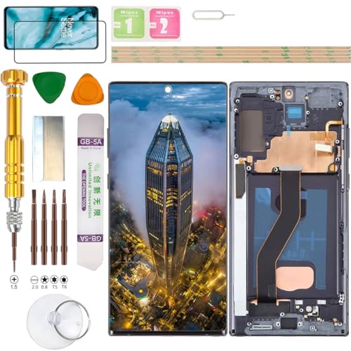 Gadget Troops (Kein Fingerabdruck) LCD-Display für Samsung Galaxy Note10+ Plus 4G/5G (Note 10+ Plus) SM-N975F/DS, N976B, N975U, N975U1, N975W, SCV45 Bildschirm Ersatz-Kit (schwarz) von Gadget Troops