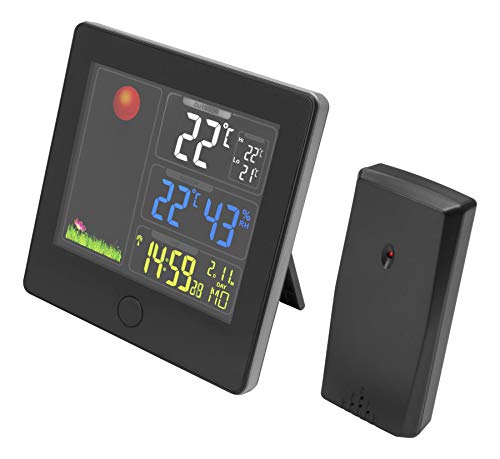 GadgetMonster Wetterstation mit Außensensor, digitales Thermometer für Innen und Außenbereich von -40 °C bis +50 °C, Uhrzeitanzeige, Wecker und Luftfeuchtigkeitsanzeige, schwarz GadgetMonster Wetterstation mit Außensensor, digitales Thermometer für Innen und Außenbereich von -40 °C bis +50 °C, Uhrzeitanzeige, Wecker und Luftfeuchtigkeitsanzeige, schwarz von GadgetMonster